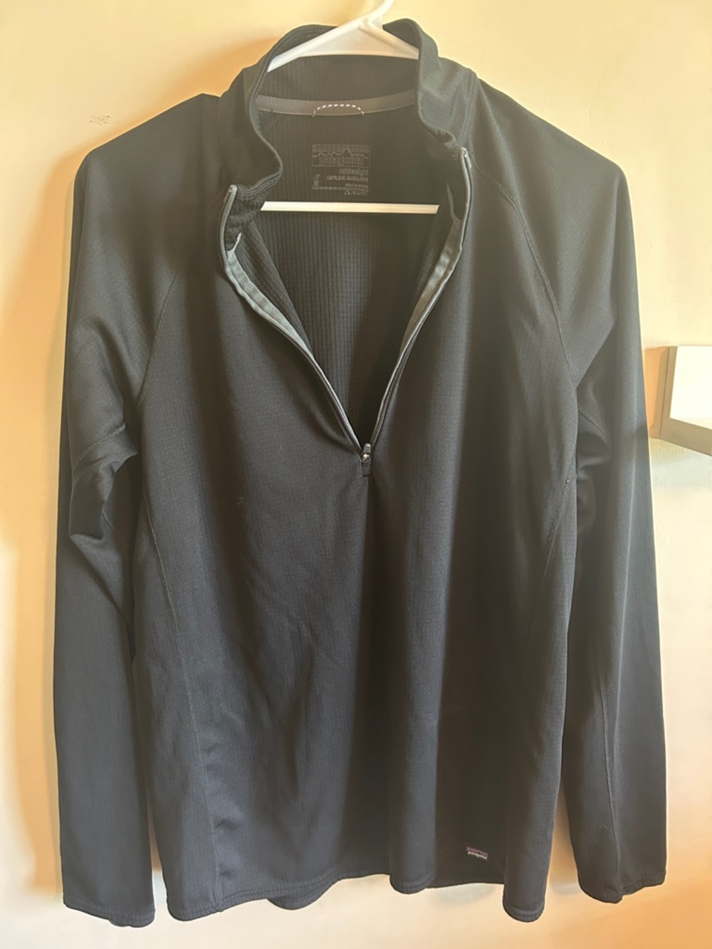 Patagonia Black Capilene Thermal Half-Zip Shirt